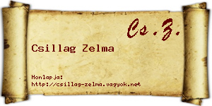 Csillag Zelma névjegykártya
